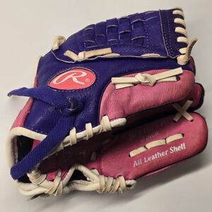 RAWLINGS PLAYERS SERIES HFP10PPW 10" SOFTBALL GLOVE RHT - PURPLE / PINK #1